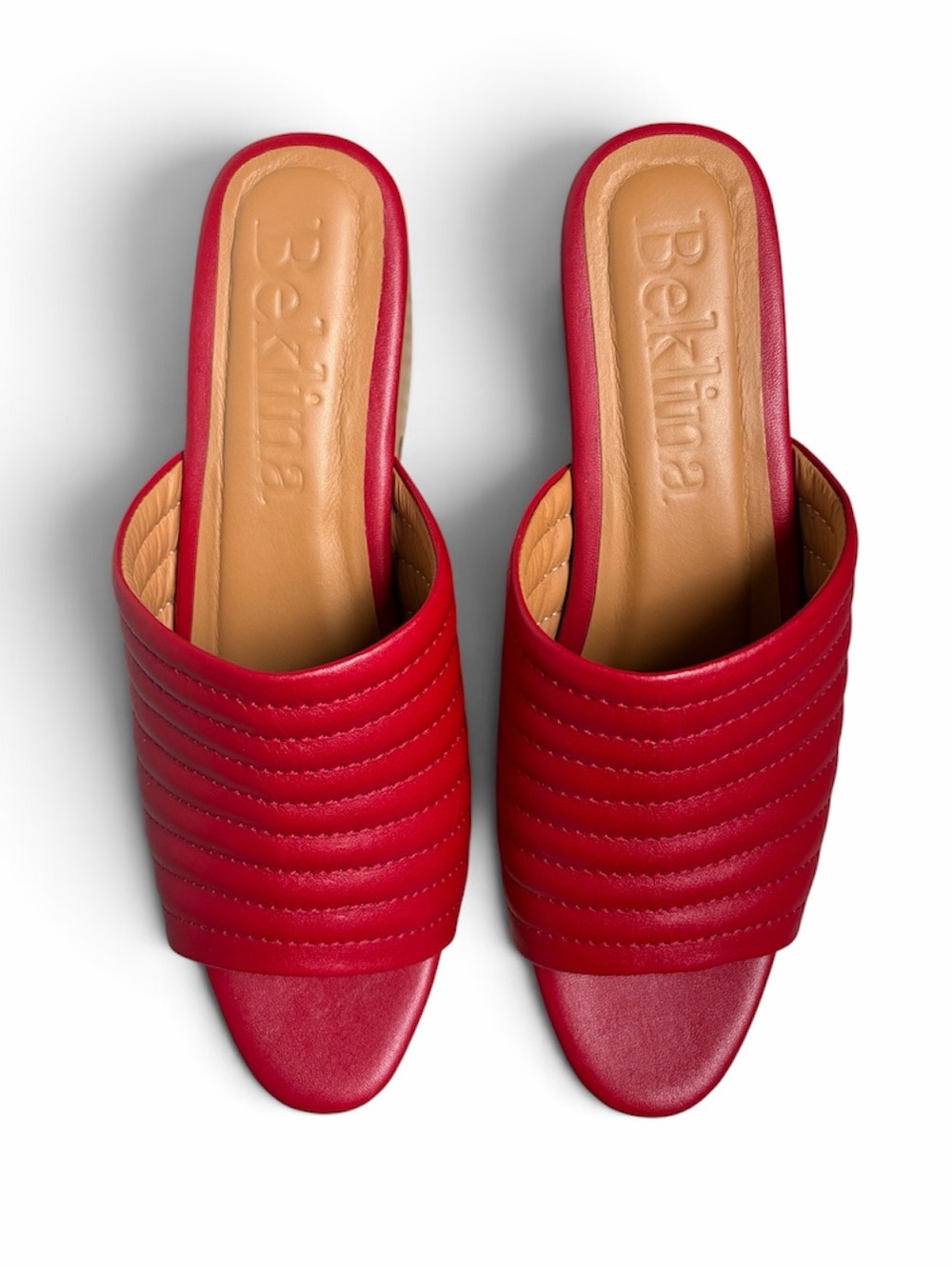 BEKLINA Red Quilted Clog 8 rare color!